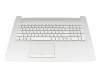 Clavier incl. topcase SF (suisse-francais) argent/argent (DVD) original pour HP 17-by2000