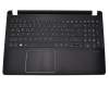 EAZRK002010-1 original Acer clavier incl. topcase DE (allemand) noir/noir