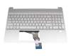 FA0P5002010 original HP clavier incl. topcase DE (allemand) argent/argent avec rétro-éclairage