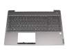 HQ20720475000 original Lenovo clavier incl. topcase DE (allemand) gris/gris avec rétro-éclairage