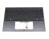 HQ21013156007 original Asus clavier incl. topcase DE (allemand) gris/gris avec rétro-éclairage