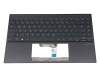 HQ21013183007 original Asus clavier incl. topcase DE (allemand) noir/noir avec rétro-éclairage