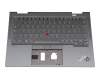 KCS10A16L original Lenovo clavier incl. topcase DE (allemand) gris/gris avec rétro-éclairage et mouse stick