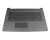 L22750-041 original HP clavier incl. topcase DE (allemand) noir/noir (avec PTP/pour DVD, structure de surface « noir brossé »)