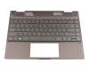 L23704-041 original HP clavier incl. topcase DE (allemand) noir/gris avec rétro-éclairage