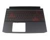 LG05P_N10BRL original Acer clavier incl. topcase DE (allemand) noir/rouge/noir avec rétro-éclairage