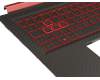 LG5P_A52BRL original Acer clavier incl. topcase DE (allemand) noir/rouge/noir avec rétro-éclairage (Nvidia 1050)