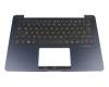 NSK-WBFBW 0G original Asus clavier incl. topcase DE (allemand) noir/bleu avec rétro-éclairage