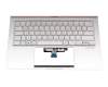 NSK-WRHBU 0G9Z.NFKBU.H0G original Darfon clavier incl. topcase DE (allemand) blanc/argent avec rétro-éclairage