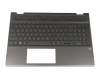 NSK-XN5BW original HP clavier incl. topcase DE (allemand) noir/noir avec rétro-éclairage