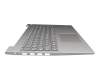 PC5C-GE original Lenovo clavier incl. topcase DE (allemand) gris/argent Empreinte digitale