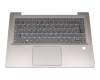 PK3780 original Lenovo clavier incl. topcase DE (allemand) gris/bronze avec rétro-éclairage (sans empreinte digitale)