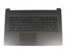 SB550A-73H0 original HP clavier incl. topcase DE (allemand) noir/noir (avec TP/DVD, structure de surface « noir brossé »)