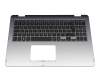 SN6572BLSG-89510-2DA original Asus clavier incl. topcase DE (allemand) noir/gris avec rétro-éclairage